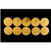 Image 1 : COINS: [10] $50 Canadian Maple Leaf gold coins, .9999, 1 Troy oz, 2003.
