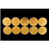 Image 2 : COINS: [10] $50 Canadian Maple Leaf gold coins, .9999, 1 Troy oz, 2003.
