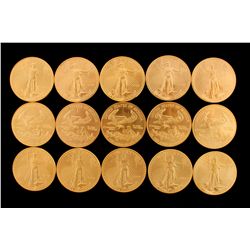 COINS: [15] $50 American Eagle gold coins, 1 oz, 2004.