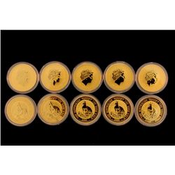 COIN: [10] $100 Australian Nugget gold coin, .9999, 1 Troy oz, 2001.