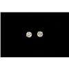 Image 1 : EARRINGS: [1] Ladies 14kw studs; 1 RB dia, 6.57mm x 6.56mm x 4.15mm= est. 1.10ct, V.Good/I/VS2; 1 RB