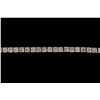 Image 2 : NECKLACE: [1] 14kwg (tested) and dia necklace, 32" long. Prong set with (178) 3.8mm rbc dias I1 clar