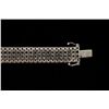 Image 3 : BRACELET: [1] 14kwg (stamped) and dia bracelet 8 1/2" long x 1/2" wide. Prong set with (236) 3.0 - 3