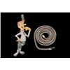 Image 1 : NECKLACE AND PENDANT: [2] George Jetson figural dia, enamel and 10kwg (tested) pendant and 10kwg cha