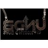 Image 3 : NECKLACE: [1] Diamond and 10kwg (tested) cut-out initials "UNDB" and the works "Up North "D" Boys"  