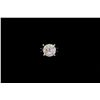 Image 2 : RING:  [1] 14KWG ring set with two round blue sapphires, 3.5 x approx. 2.mms; and one round brillian