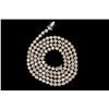 Image 1 : NECKLACE:  [1] 14KWG (acid tested) necklace set with 131 rd brilliant cut diamonds, 4.1 to 4.6mms in