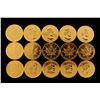 Image 1 : COINS: [15] $50 Canadian Maple Leaf gold coins, .9999, 1 Troy oz, 2004.