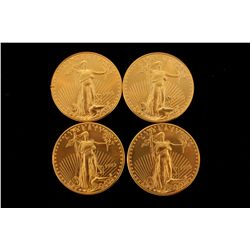 COINS: [4] $50 American Eagle gold coins, 1 oz, 1993.