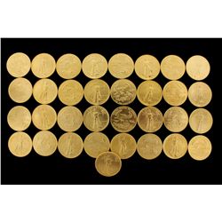 COINS: [33] $50 American Eagle gold coins, 1 oz, 1986.