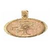 Image 2 : PENDANT:  [1] 14KYG 'SF' pendant set with 8 marquise rubies, approx. 0.75 cttw., 537 diamonds, appro