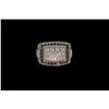 Image 1 : RING:  [1] 14KWG ring set with 41 round diamonds, approx. 0.98 cttw., good-fair/ G/H and black/ I1; 