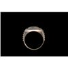 Image 2 : RING:  [1] 14KWG ring set with 41 round diamonds, approx. 0.98 cttw., good-fair/ G/H and black/ I1; 