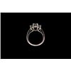 Image 2 : RING:  [1] 14KWG ring set with 6 princess cut and 3 emerald cut diamonds, (sides: 5.02 x 3.50mms, ea