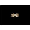 Image 1 : RING:  [1] 14KYG wedding ring set with 22 round and 1 marquise cut (7.7 x 4.4mms) diamonds, approx. 