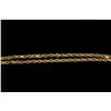 Image 2 : NECKLACE:  [1] 14KYG diamond cut rope chain, 2.3mms in diameter; and a carved mottled green jadeite 