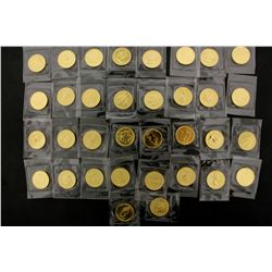 COINS: [34] $10 Canadian Maple Leaf gold coins, .9999, 1/4 Troy oz, 1984.