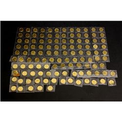 COINS: [28] $5 Canadian Maple Leaf gold coins, .9999, 1/10 Troy oz, 1982.COINS: [90] $5 Canadian Map