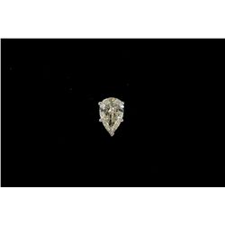 RING:  [1] 14KWG ring set with one pear shape diamond, 12.48 x 5.27 x 4.70mms = approx. 2.84 cts., M