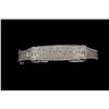 Image 1 : BRACELET:  [1] 14KWG hinged bangle bracelet set with round, baguette and princess cut diamonds, appr