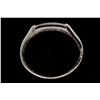 Image 2 : BRACELET:  [1] 14KWG hinged bangle bracelet set with round, baguette and princess cut diamonds, appr