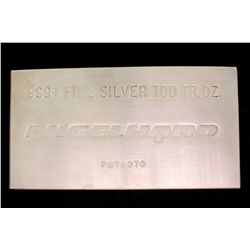 BULLION:  [1] Engelhard 100 oz. .999+ Fine silver bar. SN#P874070. 3115g.