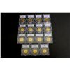 Image 1 : COINS: [15] $25 American Eagle gold coins, 1/2 oz, slabbed and graded PCGS MS69, 2002