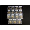 Image 1 : COINS: [15] $10 American Eagle gold coins, 1/4 oz, slabbed and graded PCGS MS69, 2002