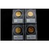 Image 2 : COINS: [4] $25 American Eagle gold coins, 1/2 oz, slabbed and graded PCGS MS69, 1998