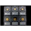 Image 2 : COINS: [3] $5 American Eagle gold coins, 1/10 oz, slabbed and graded PCGS MS69, 2000.COINS: [3] $10 