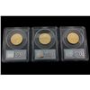 Image 2 : COINS: [3] $25 American Eagle gold coins, 1/2 oz, slabbed and graded PCGS MS69, 2000.