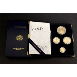 COINS:  [1]  Boxed American Eagle gold bullion proof set; Contains 1- U.S. $50 1 oz gold coin, 1- U.