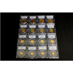 COINS: [4] $5 American Eagle gold coins, 1/10 oz, slabbed and graded PCGS MS69, 1999.COINS: [4] $10 