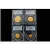 Image 3 : COINS: [4] $5 American Eagle gold coins, 1/10 oz, slabbed and graded PCGS MS69, 1999.COINS: [4] $10 
