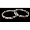 Image 3 : BRACELETS: [2] 18kwg bangles. Each is prong set with (41) 4.80mm - 5.00mm rbc dias VS2-SI2 clarity a