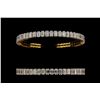 Image 1 : **AMENDED LOT DESCRIPTION**BRACELETS: Pair of (2) 18kyg bangles. Each is set with (56) 4.5mm x 3.00m
