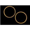 Image 2 : **AMENDED LOT DESCRIPTION**BRACELETS: Pair of (2) 18kyg bangles. Each is set with (56) 4.5mm x 3.00m
