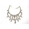Image 1 : NECKLACE: [1] 14kyg silver topped bib style necklace set with (192) uncut (Polki) dias and (55) rbc 