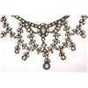 Image 2 : NECKLACE: [1] 14kyg silver topped bib style necklace set with (192) uncut (Polki) dias and (55) rbc 