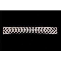 BRACELET: [1] 18kwg dia bracelet with (642) rbc dias VS2 - SI1 G-H.I, approx.  35.31cttw 7" long x 1