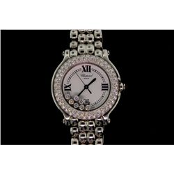 WATCH: [1] Ladies  Chopard Happy Sport dia wristwatch with stainless case 32mm diameter. Double row 