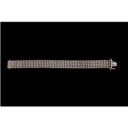 BRACELET: [1] Unisex 14kw diamond link bracelet; 325 rb dias, 1.9mm = est 9.10cttw, Fair/L-O/I2; 14.