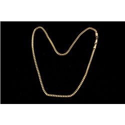 CHAIN: [1] Unisex 14ky anaconda link chain necklace; 3.08mmW x 3.11mmT x 18.6" long; 31.68 grams.