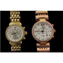 WATCH: [1] Mens rose plated st.steel Giorgio Milano chronograph wristwatch w/ Swarovski crystal (rhi