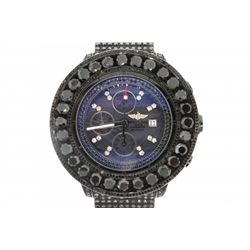 WATCH: [1] Gents Breitling 1884 Super Avenger black coated stainless steel  with custom diamond wris