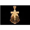Image 3 : PENDANT:  [1] 10KYG Mariners cross pendant set with 92 rd dias, est. 1.84 cttw, Good, I-K, SI2-I1, 4