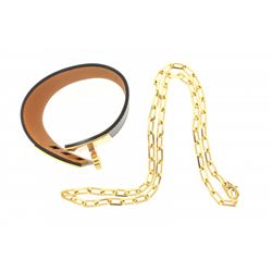 CHAIN: [1] Cartier 18kyg Santos Dumont chain 22.0" long, 5.6mm wide Hallmarked Cartier 750. 56.6gtwB