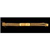 Image 1 : BRACELET:  [1] 14KYG and rhodium plated curb link chain ID bracelet with the initials "MCP" set with