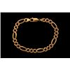 Image 3 : BRACELET:  [1] 14KYG Figaro link chain, 8 1/2 inches;  14.3 grams.