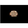Image 1 : RING:  [1] 10KYG ring set with 7 rd diamonds, est. 1.68 cttw, Good, H-J, SI2-I1, size 10 1/2;  8.2 g